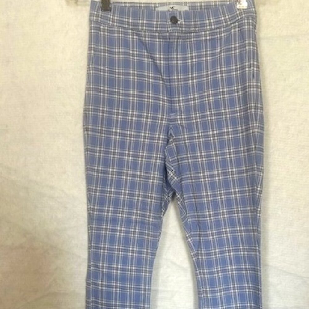 Women's Hollister Plaid Pants Stretch Size Medium Like New Condition